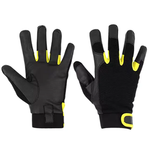 Gants de sécurité pour mécanicien en cuir à doigts complets Haute performance de protection des mains Gants de mécanicien en cuir bon marché - Product Image 1