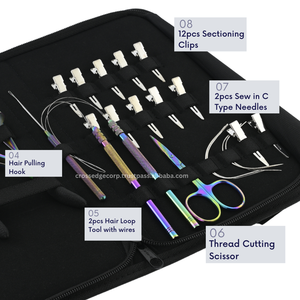 ชุดเครื่องมือต่อผมชุดอุปกรณ์ต่อผมตะขอดึงผมแบบแยกนิ้วไมโครบีดส์คีมหนีบ - Product Image 4