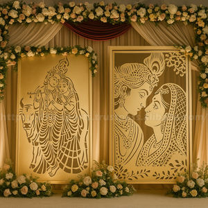 Arches modernes en bois blanc pour événements de mariage en plein air DST exportations personnalisées mariage indien de luxe réception trône scène USA UK - Product Image 2