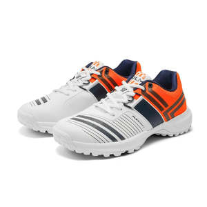 Calzado Deportivo SOLM8 S8 3.0 para Cricket y Césped Artificial, Combinación de Colores Blanco/Naranja - Product Image 1