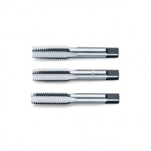 Set di 3 maschi da filettatura manuali per sgrossatura, intermedia e finitura, in acciaio al cromo - Product Image 2