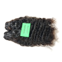 Extensions de cheveux humains Remy vierges, couleur noire, ondulés, tissage double trame, cheveux de temple d'Inde du Sud, fusion, 100g
