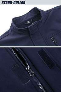Veste tactique softshell personnalisée pour homme, 100% polyester, imperméable, coupe-vent, séchage rapide, respirante, style streetwear, fermeture éclair, polaire - Product Image 2