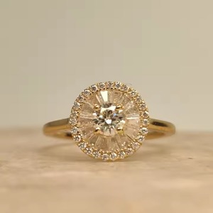 IGI Certified 18K & 14K Rose Gold Plated Baguette Cut Diamond Ring Hip Hop Style para mujeres y hombres - Product Image 1