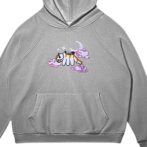 Grey Cloud Tiger Embroidered <b>Hoodie</b> Unisex Streetwear Oversized Harajuku Pullover <b>Aesthetic</b> Cute Design Fashion Sweatshirt <b>Hoodi</b> - Product Image 3