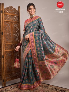 Dola Viscose Saree แท้ที่มีการพิมพ์ตำแหน่งผ้านุ่มไหลสง่างามสำหรับงานรื่นเริงปาร์ตี้ชุดชาติพันธุ์ดีไซน์เนอร์ดูสวยงาม - Product Image 4