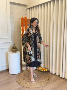 Wholesale Rayon Printed Spaghetti Top and <b>Shrug</b> Set for Party Occasions Full Catalog Available at Discounted Rates - Product Image 4