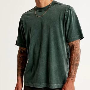 เสื้อยืดโอเวอร์ไซส์แบบฟอกสี 100% ผ้าฝ้าย วินเทจ ลุคสตรีทแวร์ คอกลม แขนสั้น สำหรับผู้ชาย เสื้อฟอกสี - Product Image 5