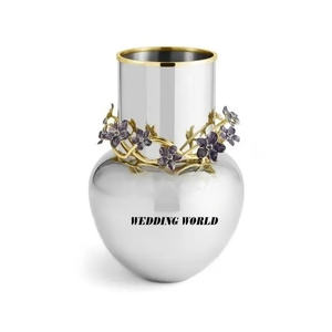 Florero de metal de excelente calidad, soporte de flores de excelente calidad hecho a mano, diseño clásico y elegante, nueva maceta - Product Image 1