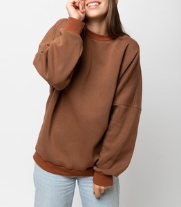 Venta al por mayor de sudaderas en blanco ropa de calle personalizable sudadera holgada de cuello redondo ropa de diario casual pulóver - Product Image 5