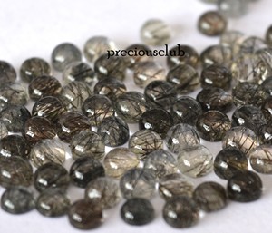 ควอตซ์รูไทล์สีดำธรรมชาติทรงหลวม4มม. สีดำรูไทล์ - Product Image 5