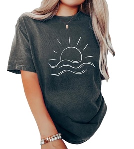 Camiseta de Manga Corta Tejida Estilo Hip Hop Casual para Hombre, Ecológica, de Secado Rápido, Transpirable, de Poliéster y Algodón, Personalizable 2026 - Product Image 1