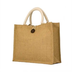 Bolsas de mano a rayas de yute hechas a mano ecológicas de alta calidad, mejor precio, venta al por mayor, patrón de logotipo personalizable, uso promocional - Product Image 6