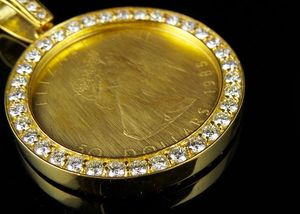 Colgante de moneda de diamante Moissanite redondo de lujo personalizado en joyería de plata S925 Iced Out para hombres y mujeres - Product Image 2