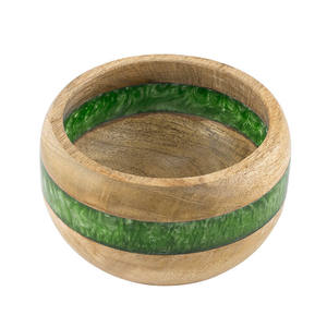 Diseño hecho a mano ensalada de frutas mezclar y servir tazón de madera Hogar y Hotel vajilla decoración rústico tazón de madera - Product Image 3