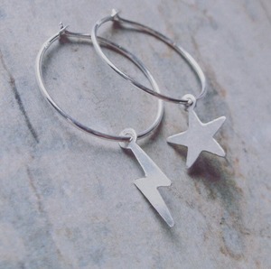 925 argent lumière étoile breloques boucles d'oreilles en gros boucles d'oreilles en argent Sterling bijoux faits à la main pour femmes filles indien boucle d'oreille - Product Image 1