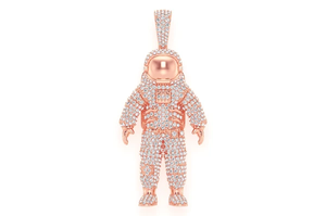 Colgante de Astronauta Retro con Moissanita, Estilo Hip Hop, Diamante VVS Completamente Engastado, Regalo de Aniversario para Ella, Joyería Fina con Certificado GIA - Product Image 2