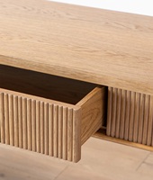 Elegance Table Console Matériau en bois Couleur naturelle Finition Chêne pour la maison et les meubles d'hôtel