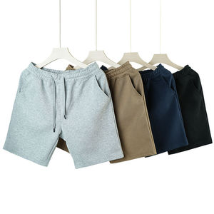 Muestra gratis verano cordón francés Terry algodón pantalones cortos hombres logotipo personalizado en blanco gimnasio liso calle estilo sudor pantalones cortos de los hombres - Product Image 1