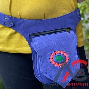 Nouveau sac de taille en cuir véritable fait à la main classique avec ceinture réglable Unique Western Festival Fanny Pack Hip taille cuisse sacs - Product Image 1