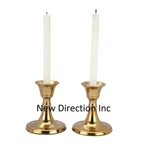 เชิงเทียนเคลือบทองสำหรับตกแต่งโต๊ะอาหารค่ำเชิงเทียนโลหะแบบแฮนด์เมด - Product Image 1