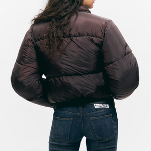 Women Classic Outerwear Warm Comfortable OEM Custom Puffer <b>Jacket</b> 2026 Nylon Puffer <b>Jacket</b> with Full Zip Closure Street Style - Product Image 4