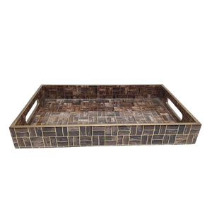 Best Selling Wooden Serving Tray With Handles Rectangle Shape For Home And Wedding <b>Tabletop</b> Food Serving Trays Handmade - Product Image 3
