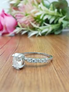 Anillo de Boda de Lujo para Mujer, Chapado en Oro de 10K y 18K, Corte Ovalado Natural VVS, Estilo Hip Hop, para Fiestas, Aniversarios, Clásico - Product Image 3