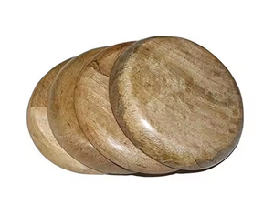 Assiettes à manger en bois uniques Plat de service en bois poli Ensemble de plats en bois léger par glowin fashion - Product Image 3