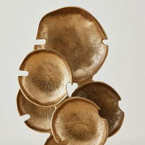 Nénuphars contemporains en aluminium moulé Pièce maîtresse en métal décorative artistique pour table, maison ou bureau par WB INC INDIA - Product Image 3