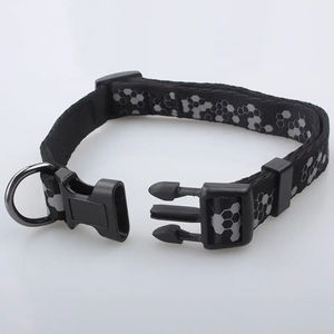 Collar de perro suave de lujo de la mejor calidad, nailon de alta durabilidad con decoración ostentosa y de plumas, Material de poliéster suave reflectante fuerte - Product Image 1