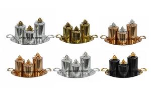 Premium Decorative Silver Stainless Steel <b>Canister</b> Tray <b>Set</b> for Kitchen Food Storage Eco-Friendly Design Freshness Preservation - Product Image 6