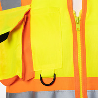 Gilet de sécurité haute visibilité pour hommes, respirant, avec strass réfléchissants, qualité supérieure, pour la construction et la sécurité publique, avec bande réfléchissante