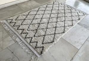 Tapis moderne 1005 polyester 100% fil PET fait à la main Style nordique marocain tissé intérieur/extérieur Loomed Cut Pile Technique Factory - Product Image 5