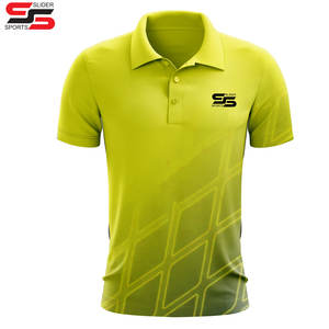 Logo personnalisé chemise de golf vêtements de sport haute performance séchage rapide prix pas cher sublimation hommes polos avec col - Product Image 3