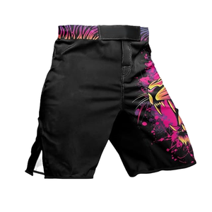 Pantalones cortos de protección contra sarpullidos MMA, diseños de algodón transpirable para entrenamiento de lucha, precios competitivos a granel, ropa de artes marciales OEM - Product Image 2