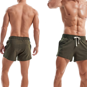 Pantalones cortos deportivos de entrenamiento de gimnasio de verano para hombre 2025, cómodos pantalones cortos de lona con bolsillos de tela de algodón suave para uso diario - Product Image 5