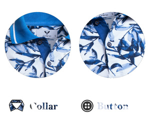 Polo en polyester personnalisé avec impression numérique OEM Polo de marque pour hommes T-shirt à col classique pour hommes avec design propre - Product Image 3