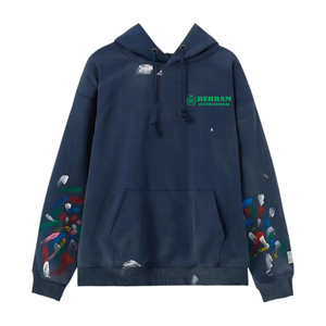 เสื้อสเวตเตอร์มีฮู้ดสำหรับผู้ชายที่มีน้ำหนักมาก420 GSM มีฮู้ดสำหรับผู้ชายที่มีโอเวอร์ไซส์สีจางลงแดดสำหรับสวมใส่สบาย - Product Image 2