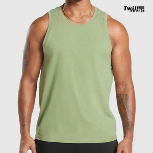 Nouveauté 2026 – Débardeurs de sport personnalisés en twill pour hommes, coupe ajustée, en polyester/coton, séchage rapide – Vente en gros - Product Image 1