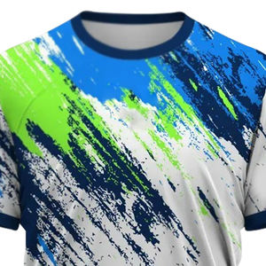 เสื้อยืดลำลองผู้ชายไซส์ใหญ่ ผ้าเจอร์ซีย์ ระบายอากาศได้ดี กันยับ พิมพ์ลายดิจิตอล ไม่เป็นขุย คอกลม แขนสั้น ผ้าฝ้าย/ใยไผ่ - Product Image 3