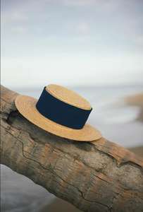 Sombrero de playa a prueba de Sol de ala ancha para hombre tejido hecho a mano personalizado al por mayor artesanía de paja de rafia hecha en Vietnam para deportes de viaje - Product Image 4