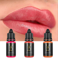 Pigment liquide organique pour tatouage des lèvres et des sourcils, haute saturation, coloration rapide, encre de maquillage semi-permanente pour usage professionnel en salon