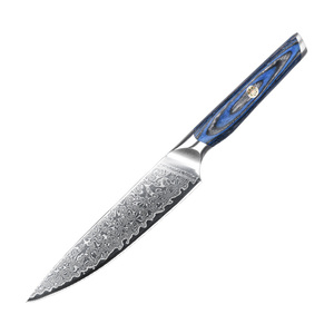 มีดอเนกประสงค์ดามัสกัสสีฟ้า VG10 2025งาน OEM กำหนดเองได้อเนกประสงค์กลางแจ้งสำหรับห้องครัวบ้านสำหรับพ่อครัว - Product Image 6