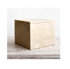 Boîte à bijoux de luxe en marbre organisateur de cadeaux pour femmes logo personnalisé rangement de bijoux couvercle en marbre et poignée en laiton - Product Image 6