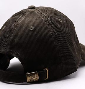 Casquette de baseball en velours côtelé 100% coton vintage unisexe casquette de camionneur réglable avec impression bouffante pour hommes et femmes - Product Image 2