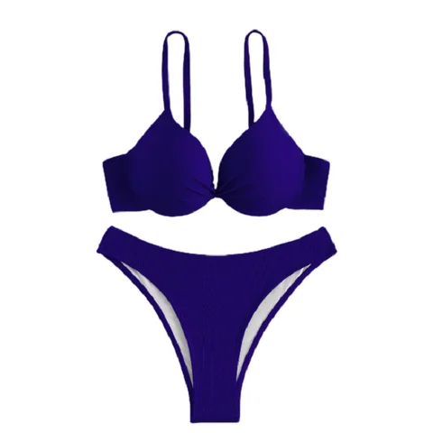 New Sexy Lingerie Letter Three-point-style Bikini Swimsuit Breathable Convertible Thongs Bra Set for womens