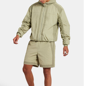 Haute qualité hiver à capuche solide hommes coupe-vent deux pièces ensemble réversible léger unisexe - Product Image 5