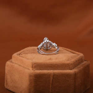 Anillo de compromiso de lujo chapado en oro macizo de 18KT, 2,0 CT, corte Marquesa, Diamante cultivado en laboratorio, elegante anillo de regalo clásico, certificado IGI - Product Image 4