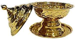 Tazón de fechas de tendencia para el hogar, Hotel, restaurante, dátiles de fruta seca, tazón para servir, vajilla, tazón de fechas de latón con acabado dorado para Ramadán - Product Image 4